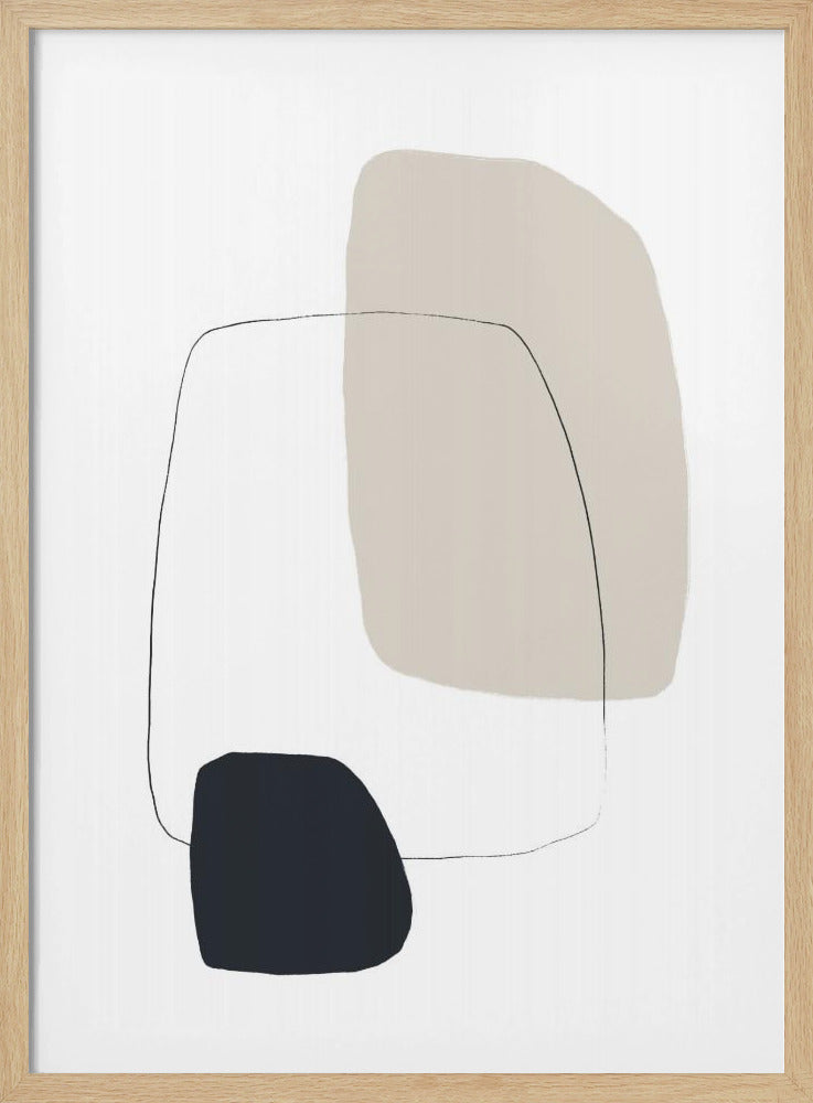 Organic Shapes In Neutral Tones | Poster