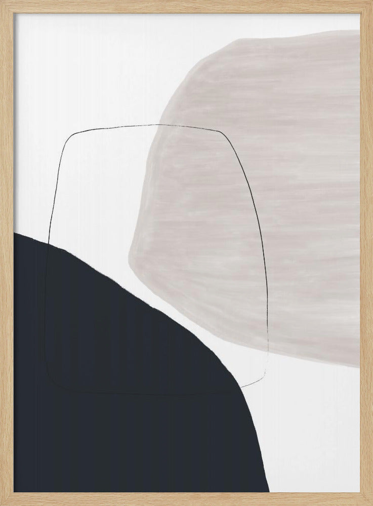 Abstract Artwork With Soft Beige And Brown Tones | Poster