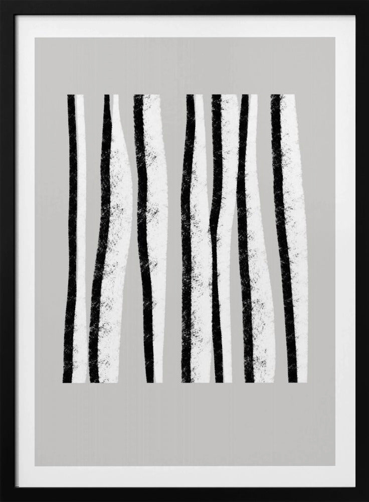 Black And White Vertical Stripes | Poster