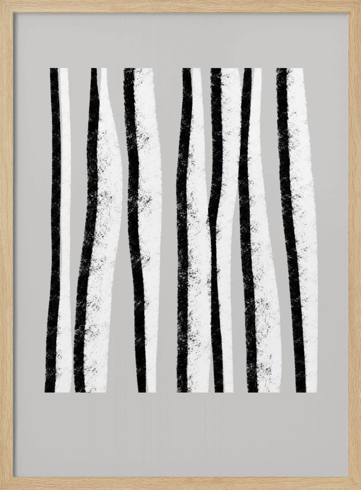 Black And White Vertical Stripes | Poster