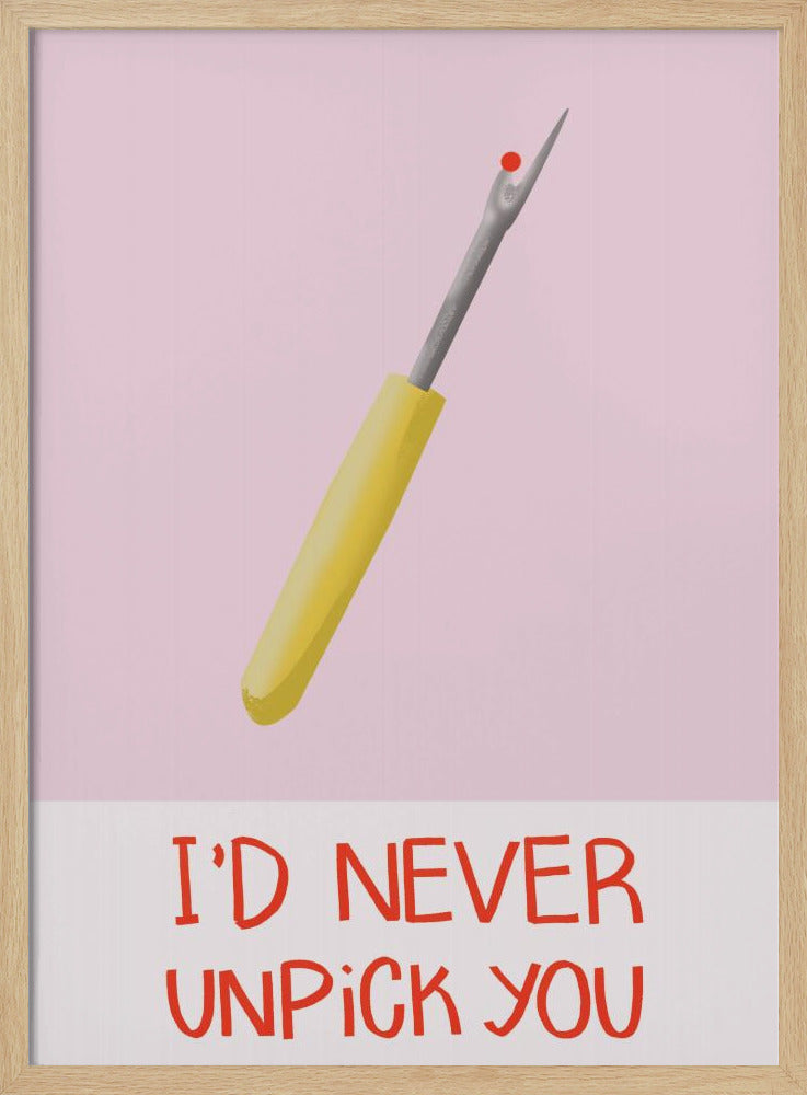 I'd never unpick you | Poster