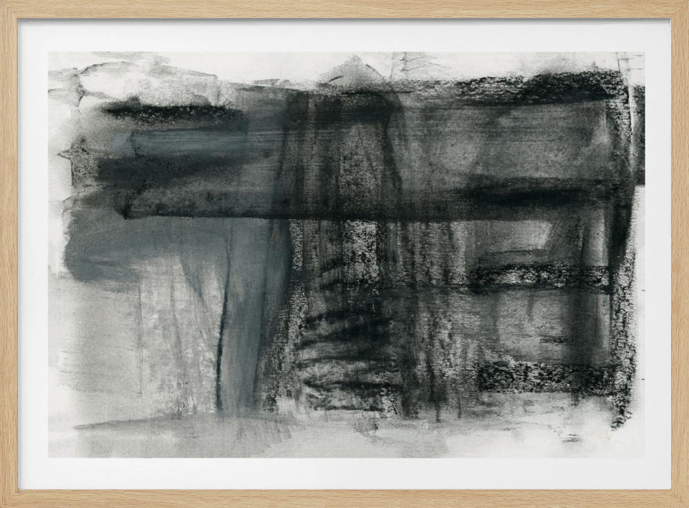 Abstract Charcoal Monochrome 1 | Poster