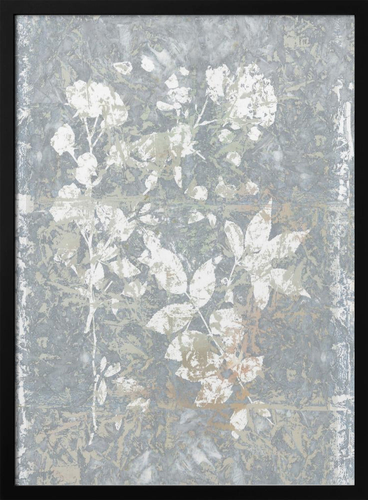 Botanical White Textured Floral 2 | Poster
