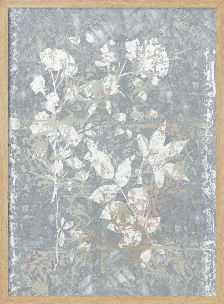 Botanical White Textured Floral 2 | Poster