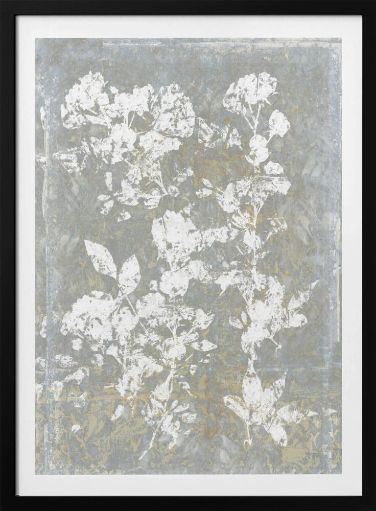 Botanical White Textured Floral 1 | Poster