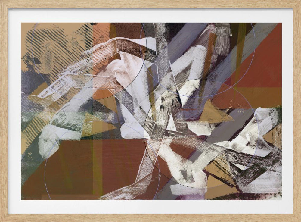 Abstract Circles and Textures 3 | Poster