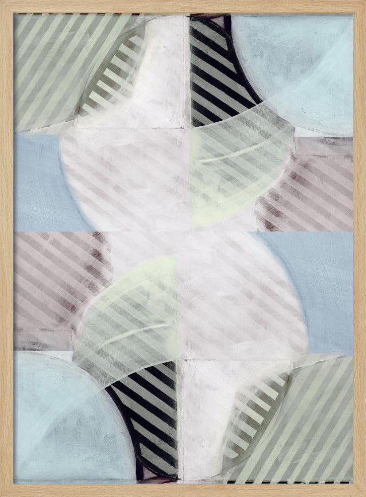 Abstract Misty Stripes 1 | Poster