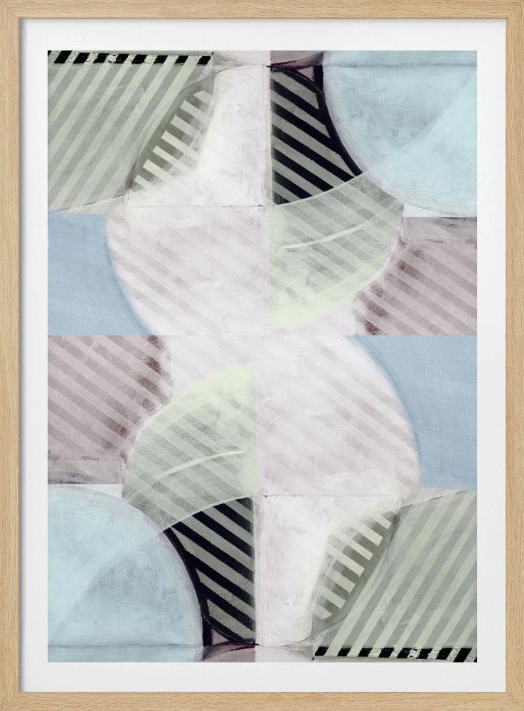 Abstract Misty Stripes 1 | Poster