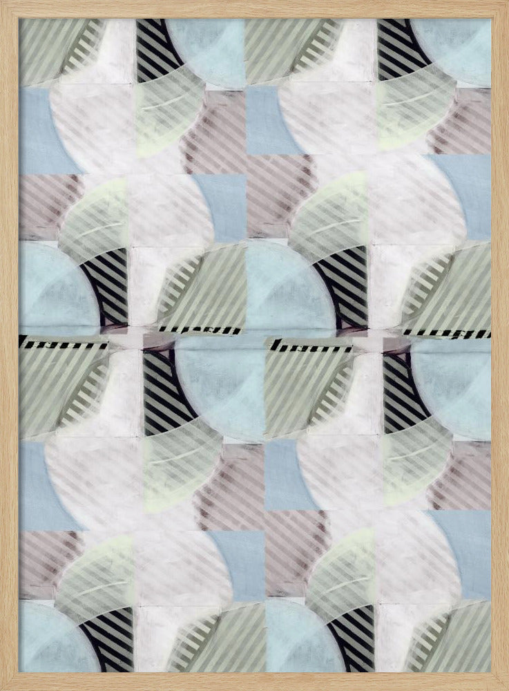 Abstract Misty Stripes 3 | Poster