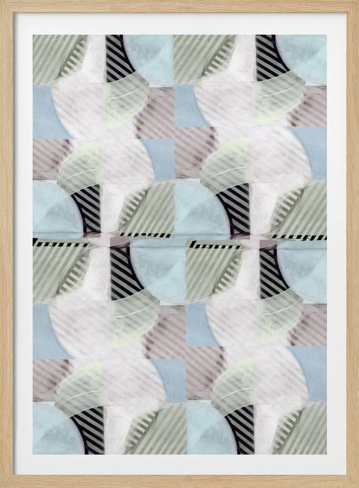 Abstract Misty Stripes 3 | Poster