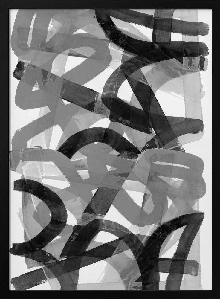 Shuffling Steps Black and White 2 | Poster