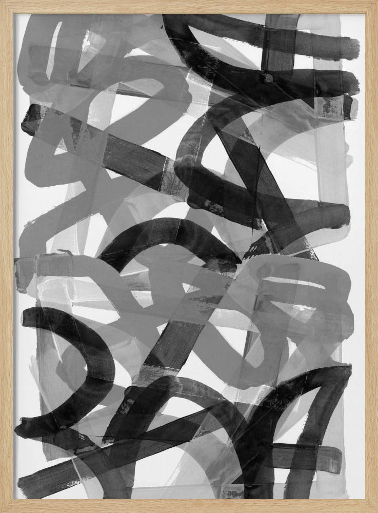Shuffling Steps Black and White 2 | Poster