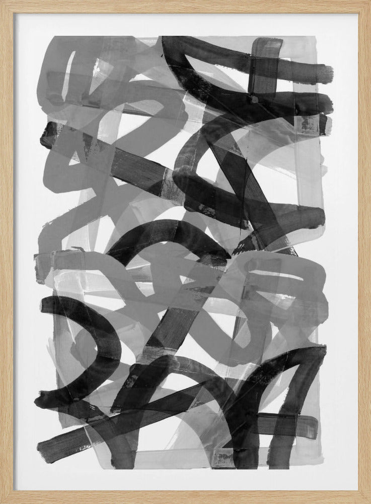 Shuffling Steps Black and White 2 | Poster