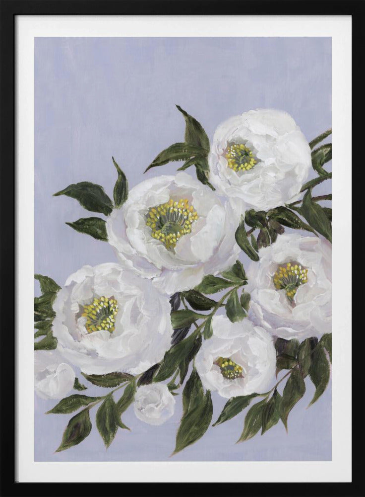 Evadne peonies in lilac | Poster