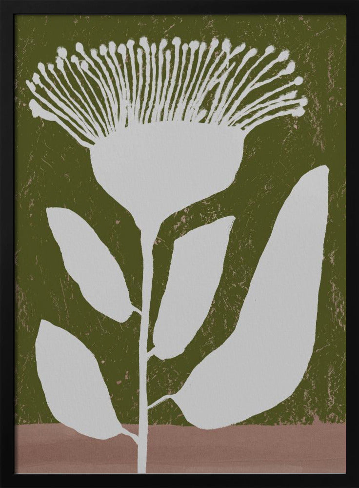 Botanical Design Of A Flower Against | Poster