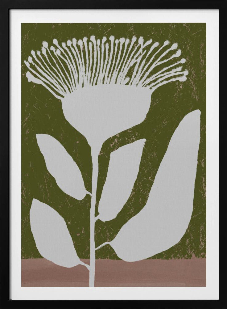 Botanical Design Of A Flower Against | Poster