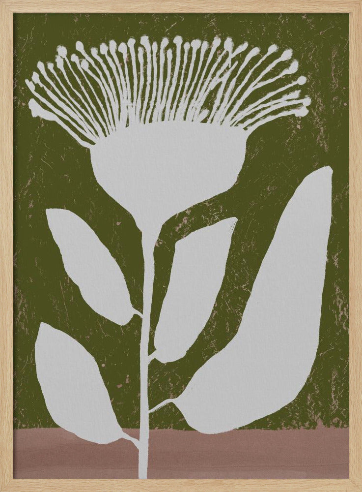 Botanical Design Of A Flower Against | Poster