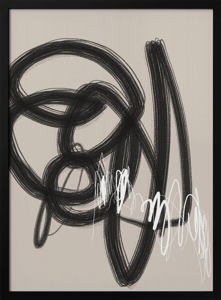 Sweeping Black and White Lines | Poster