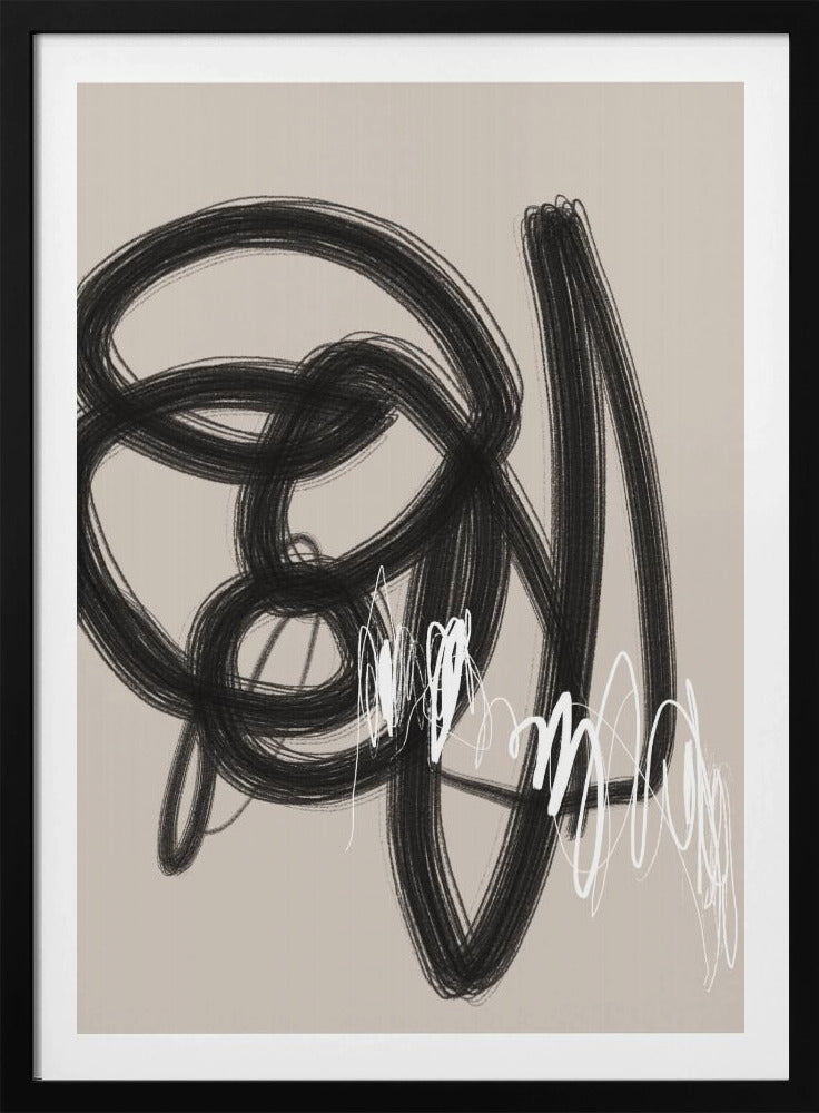Sweeping Black and White Lines | Poster