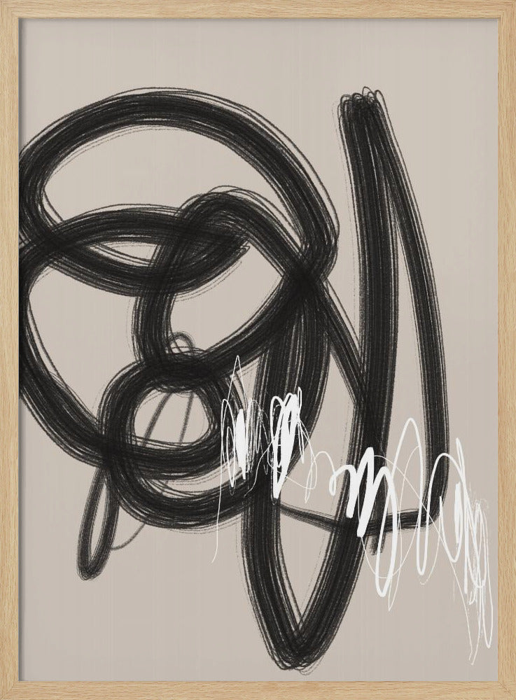 Sweeping Black and White Lines | Poster