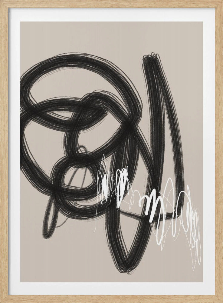 Sweeping Black and White Lines | Poster