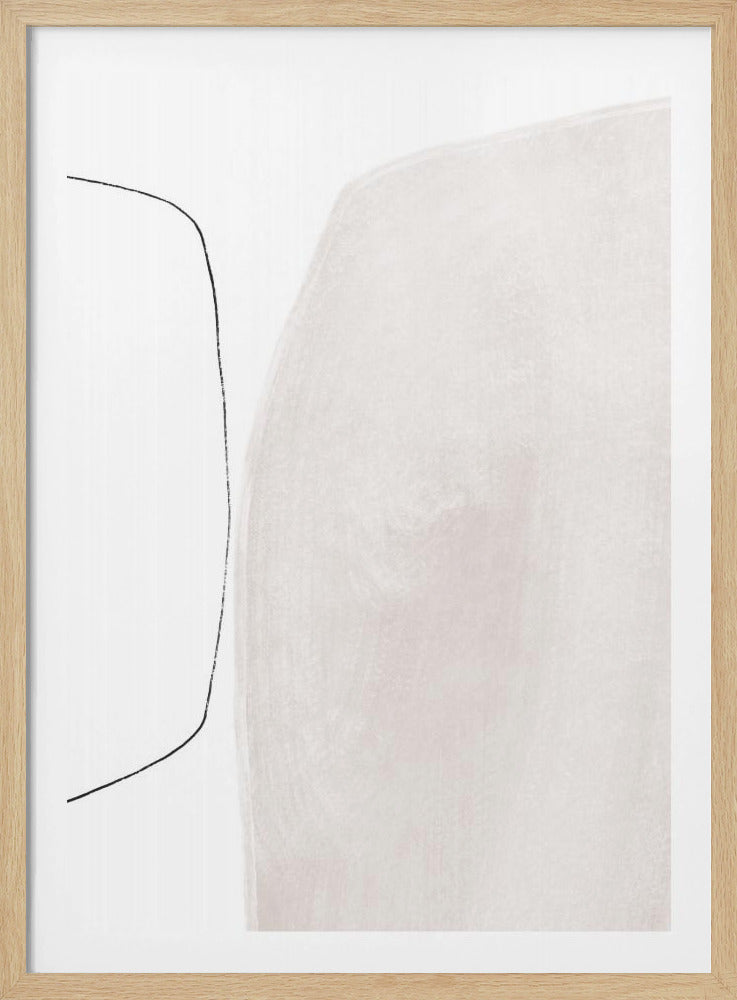 Simple Line and Soft White Texture | Poster