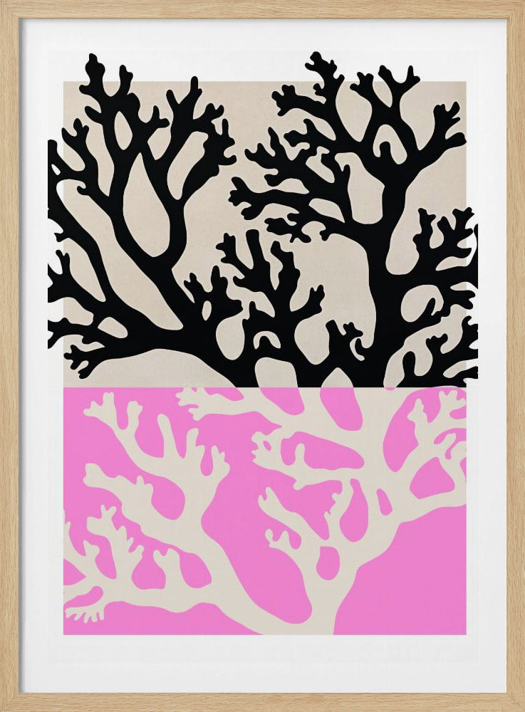 Dual Coral Silhouettes | Poster