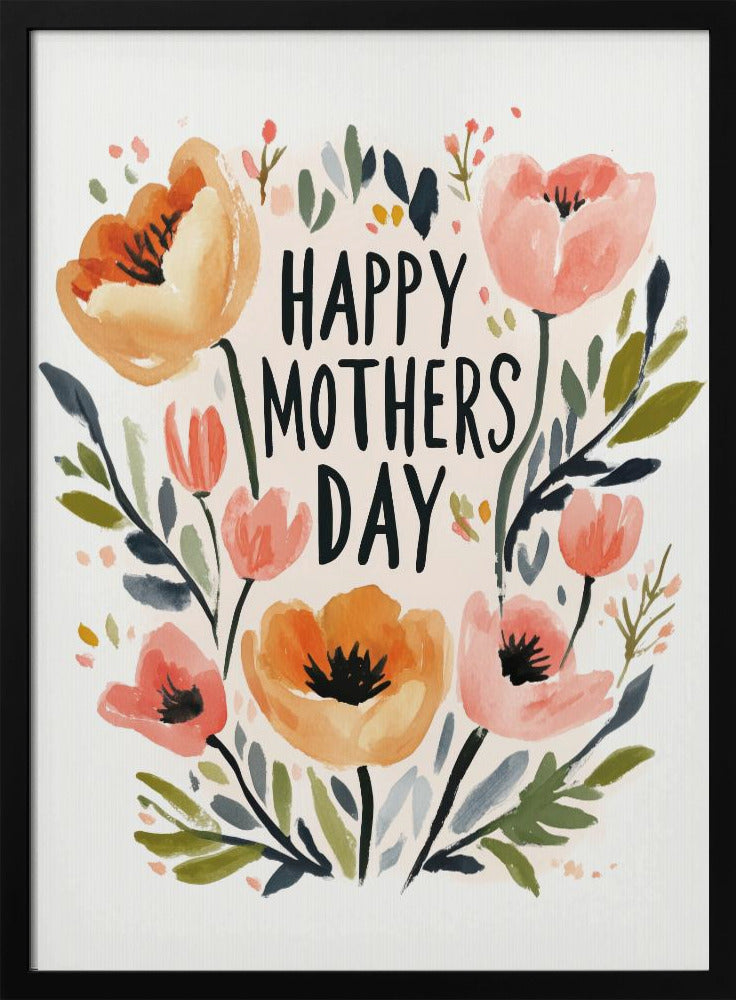 Floral Mother's Embrace | Poster
