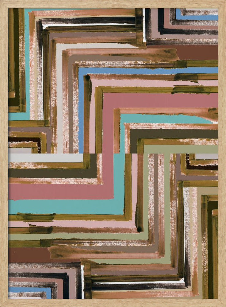 Rectangle of Zig Zag Lines No2 | Poster