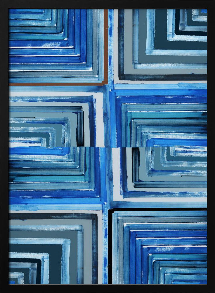 Rectangle of Zig Zag Lines No1 | Poster