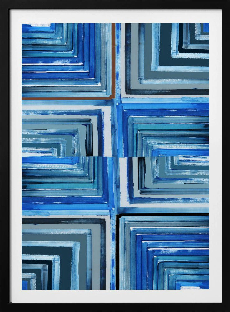 Rectangle of Zig Zag Lines No1 | Poster