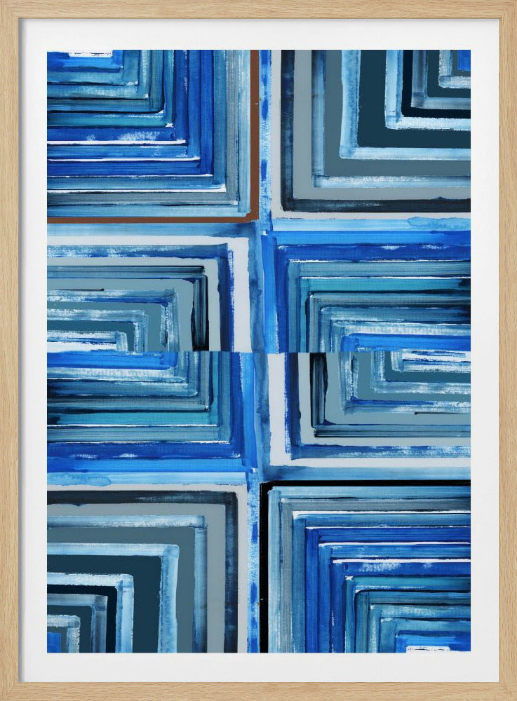Rectangle of Zig Zag Lines No1 | Poster