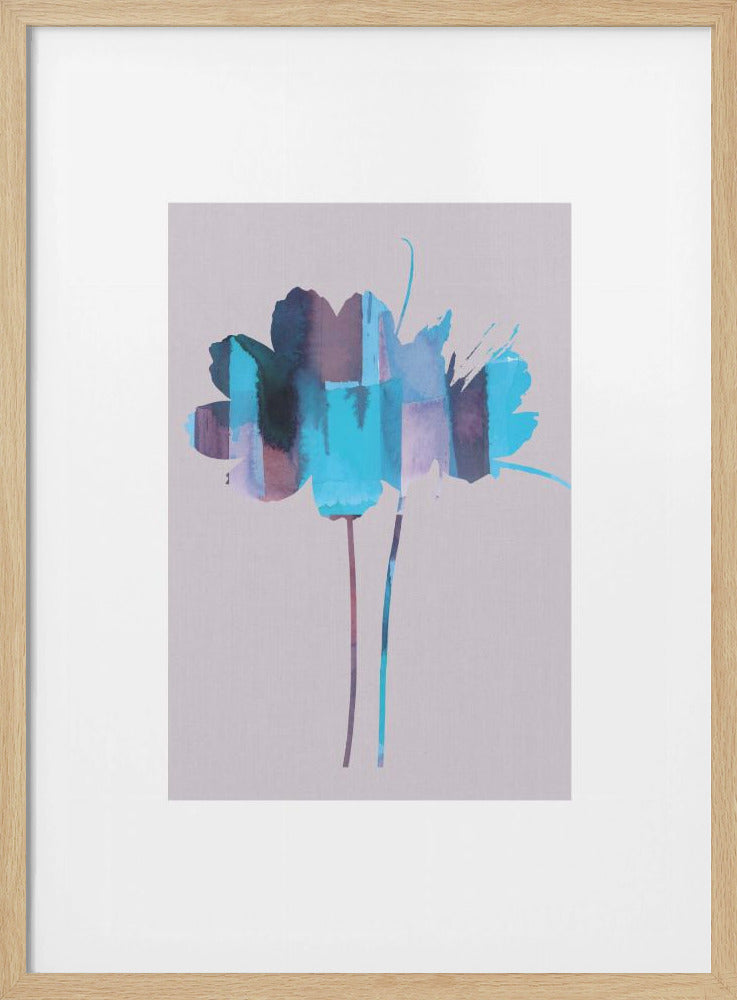 Bright Floral Graphic Print No2 | Poster