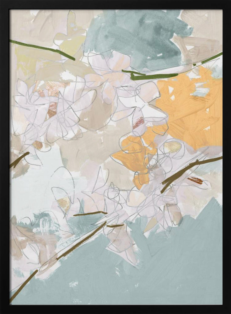 Romantic Pastel Flowers Print | Poster