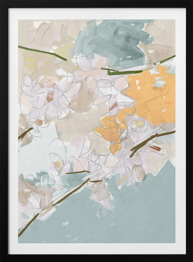 Romantic Pastel Flowers Print | Poster