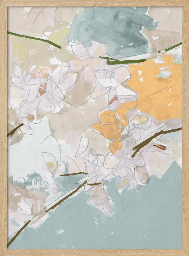 Romantic Pastel Flowers Print | Poster