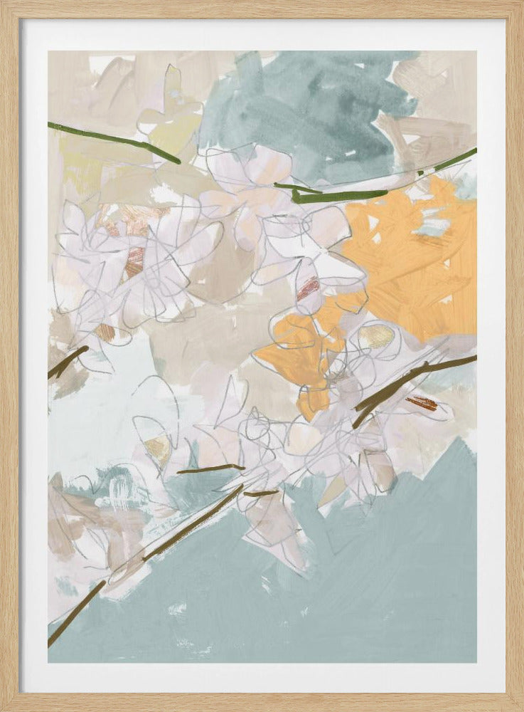 Romantic Pastel Flowers Print | Poster