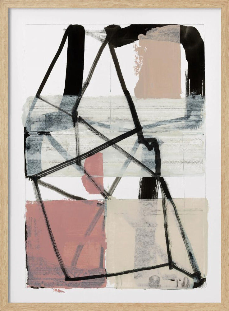 Line Art Patchwork Print No 1 | Poster