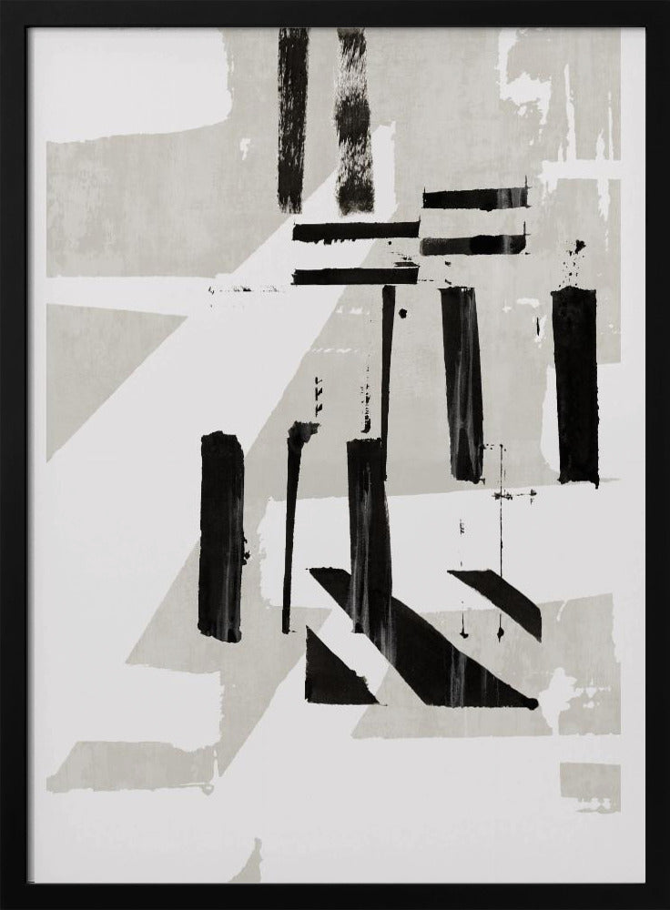 Grey & Black Art Print No 1 | Poster