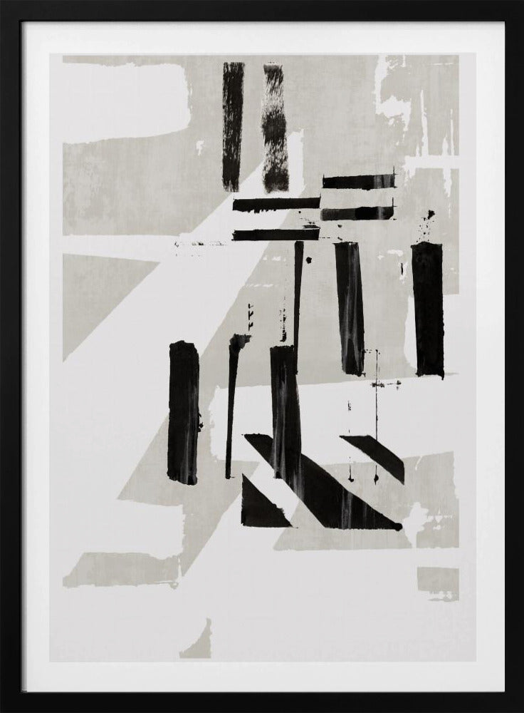 Grey & Black Art Print No 1 | Poster