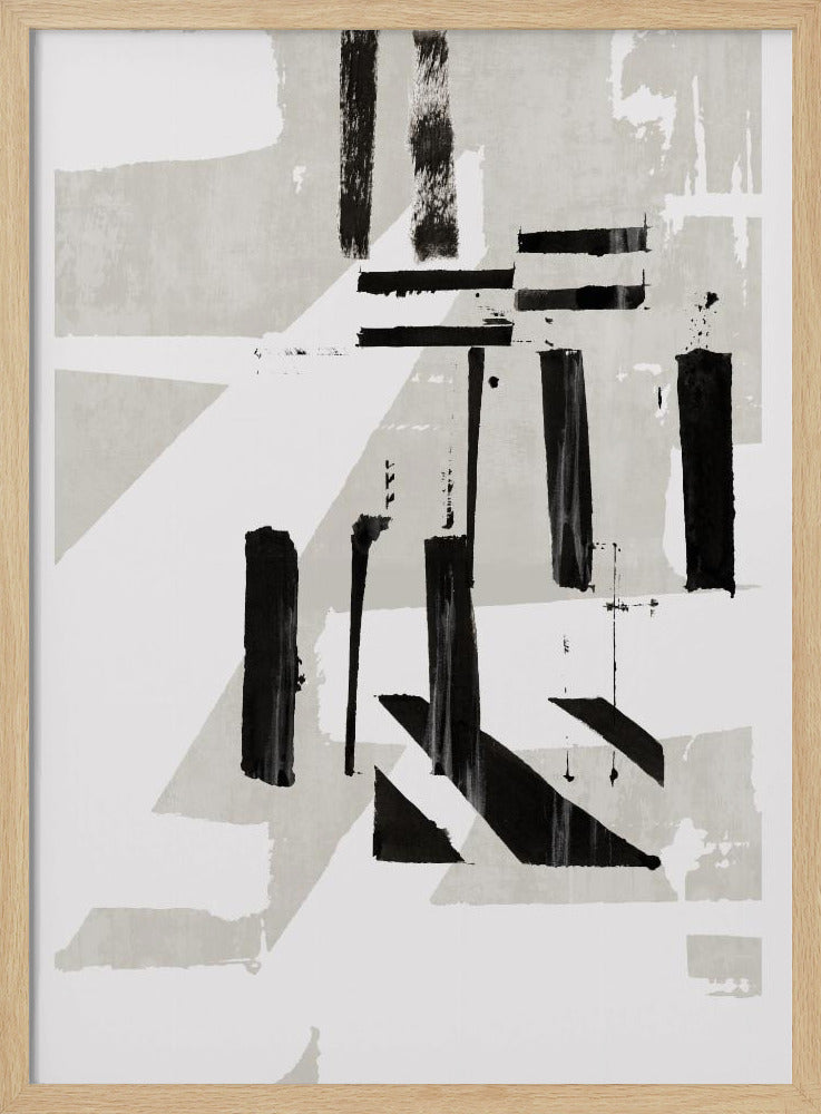 Grey & Black Art Print No 1 | Poster