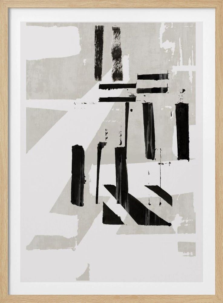 Grey & Black Art Print No 1 | Poster