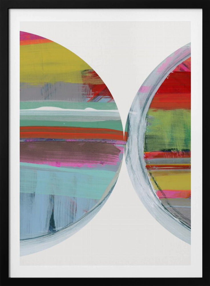 Abstract Stripes & Circles No 2 | Poster