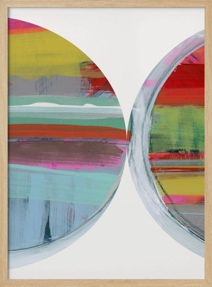 Abstract Stripes & Circles No 2 | Poster