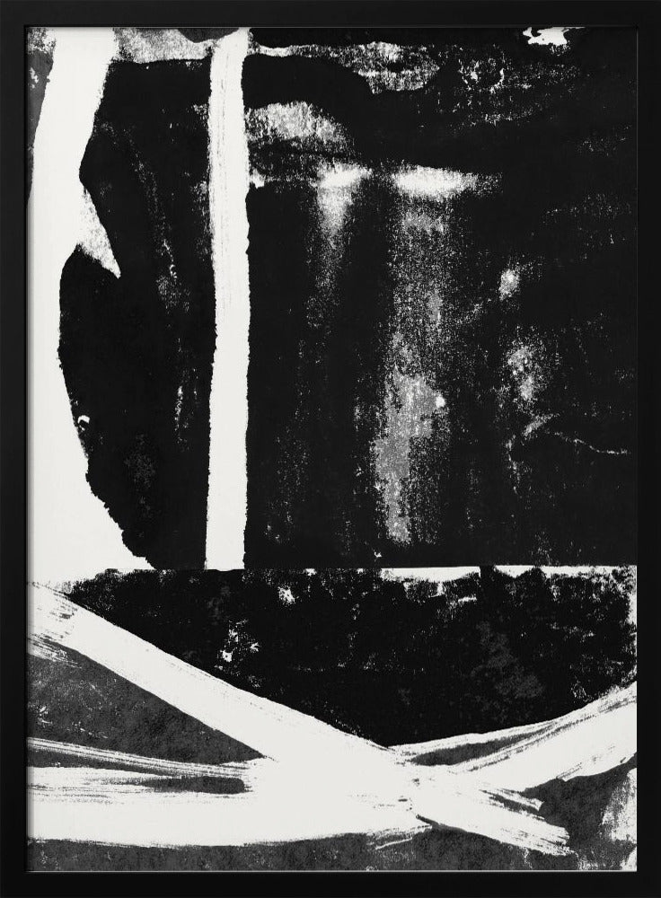 Black Ink Abstract Print | Poster