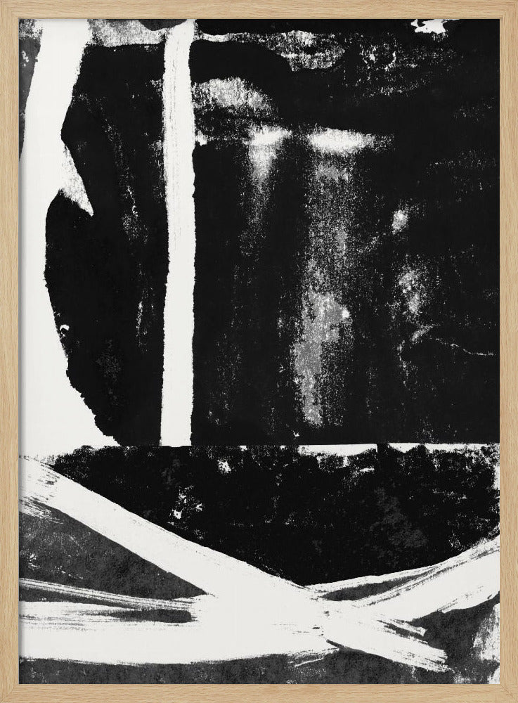 Black Ink Abstract Print | Poster