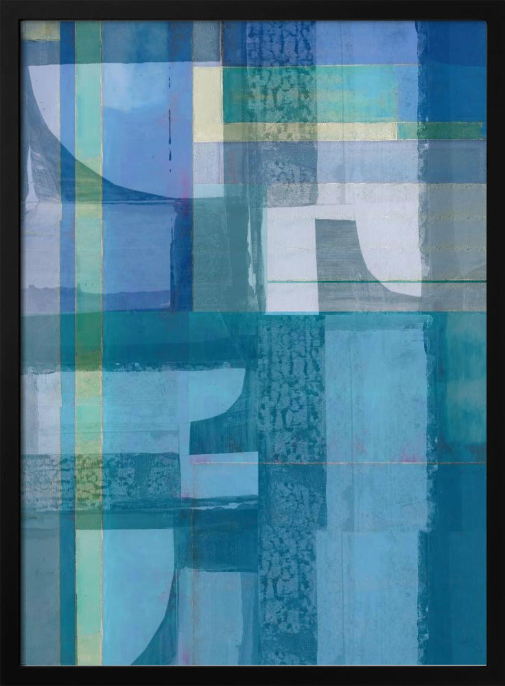 Abstract Shades of Blue and Neutral 4jpg | Poster
