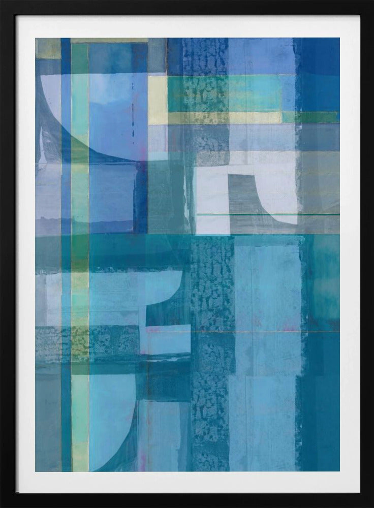Abstract Shades of Blue and Neutral 4jpg | Poster