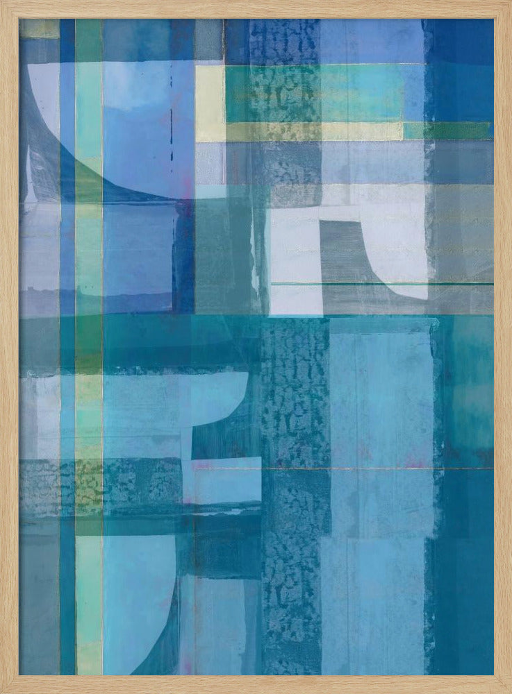 Abstract Shades of Blue and Neutral 4jpg | Poster