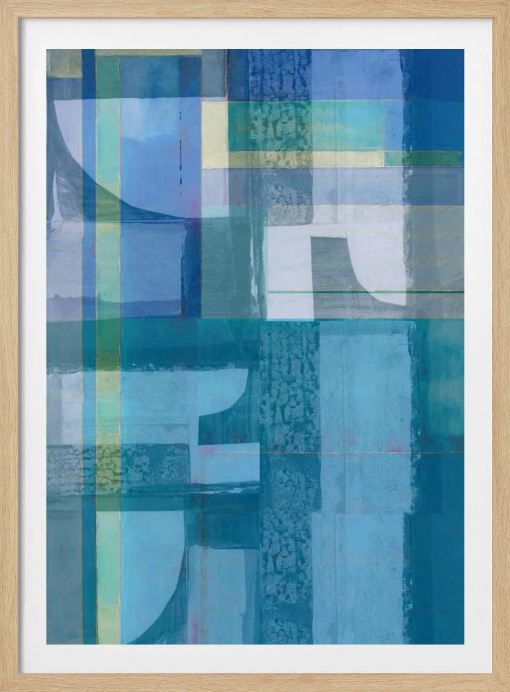 Abstract Shades of Blue and Neutral 4jpg | Poster